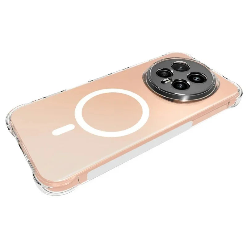 WANLONFENG for Honor Magic8 5G WL2 Series 2.0mm Magnetic Case Clear TPU Phone Back Cover with Screen Film - Transparent - 4