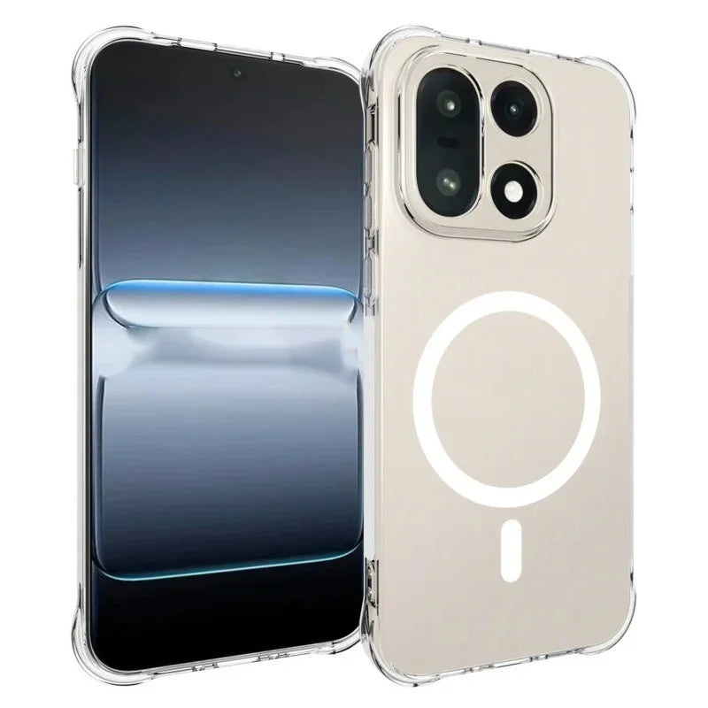 WANLONFENG for OnePlus 15 5G WL2 Series 2.0mm Magnetic Case Clear TPU Phone Back Cover with Screen Film - Transparent - 2