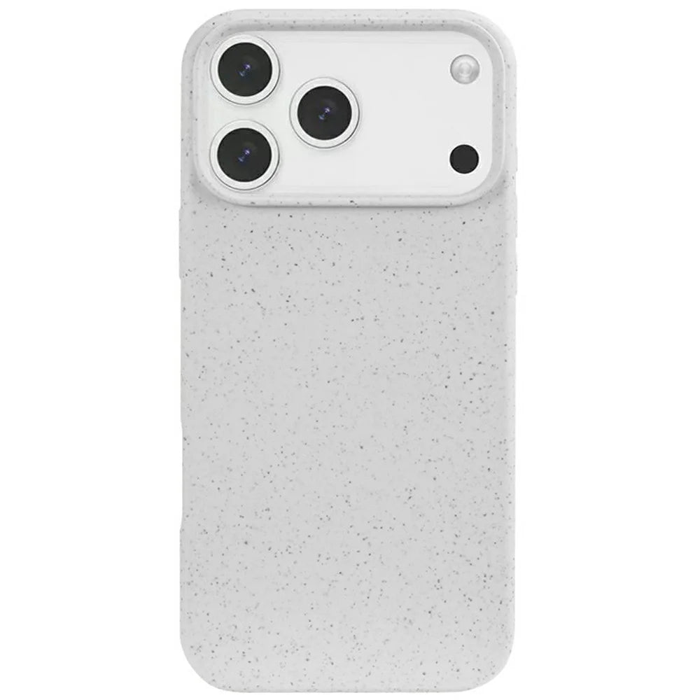 For iPhone 18 Pro / 17 Pro Case Biodegradable Wheat Straw + TPU Matte Phone Cover - Beige - 2