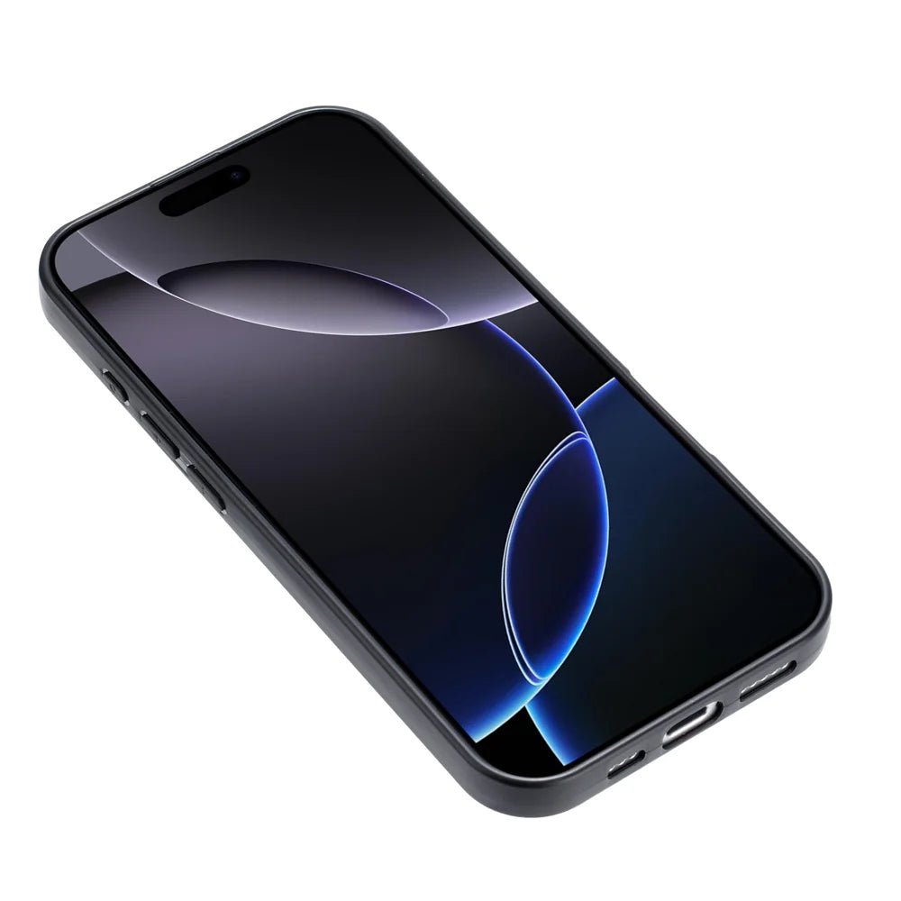 For iPhone 18 TPU Case Soft Matte Anti-fingerprint Phone Back Cover - Black - 2