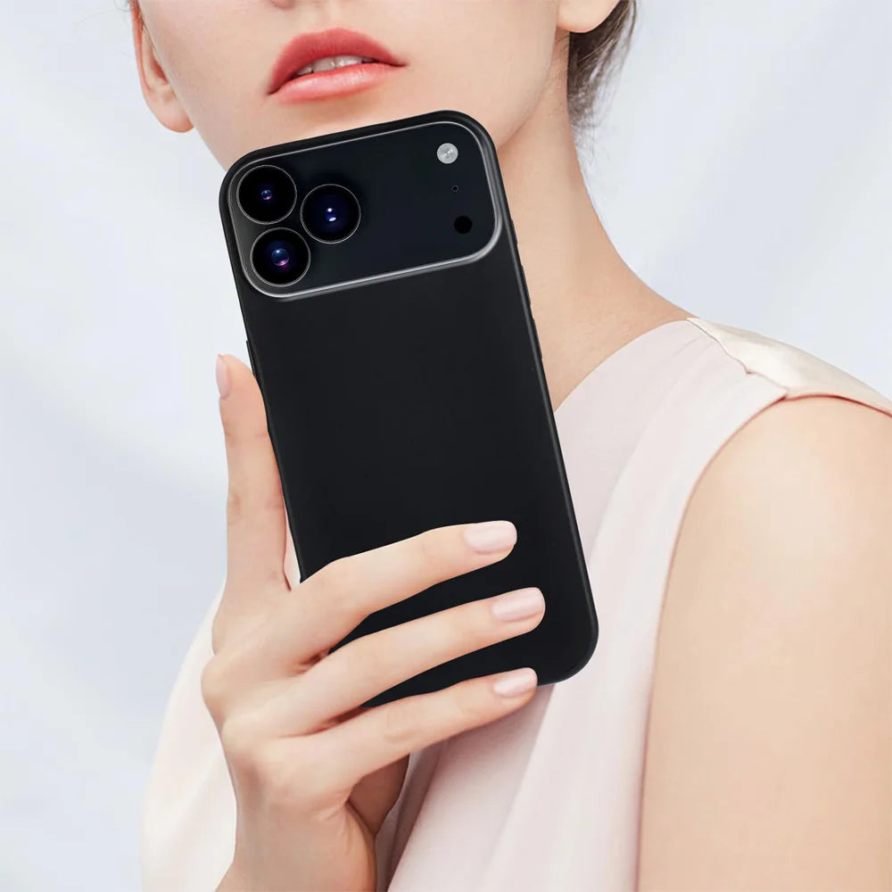 For iPhone 18 Pro Max / 17 Pro Max TPU Case Soft Matte Anti-fingerprint Phone Back Cover - Black - 7