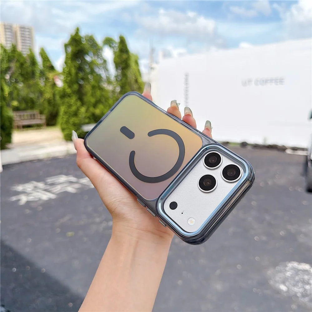 For iPhone 18 Pro / 17 Pro Magnetic Case Color Changing TPU Phone Back Cover - Black - 2