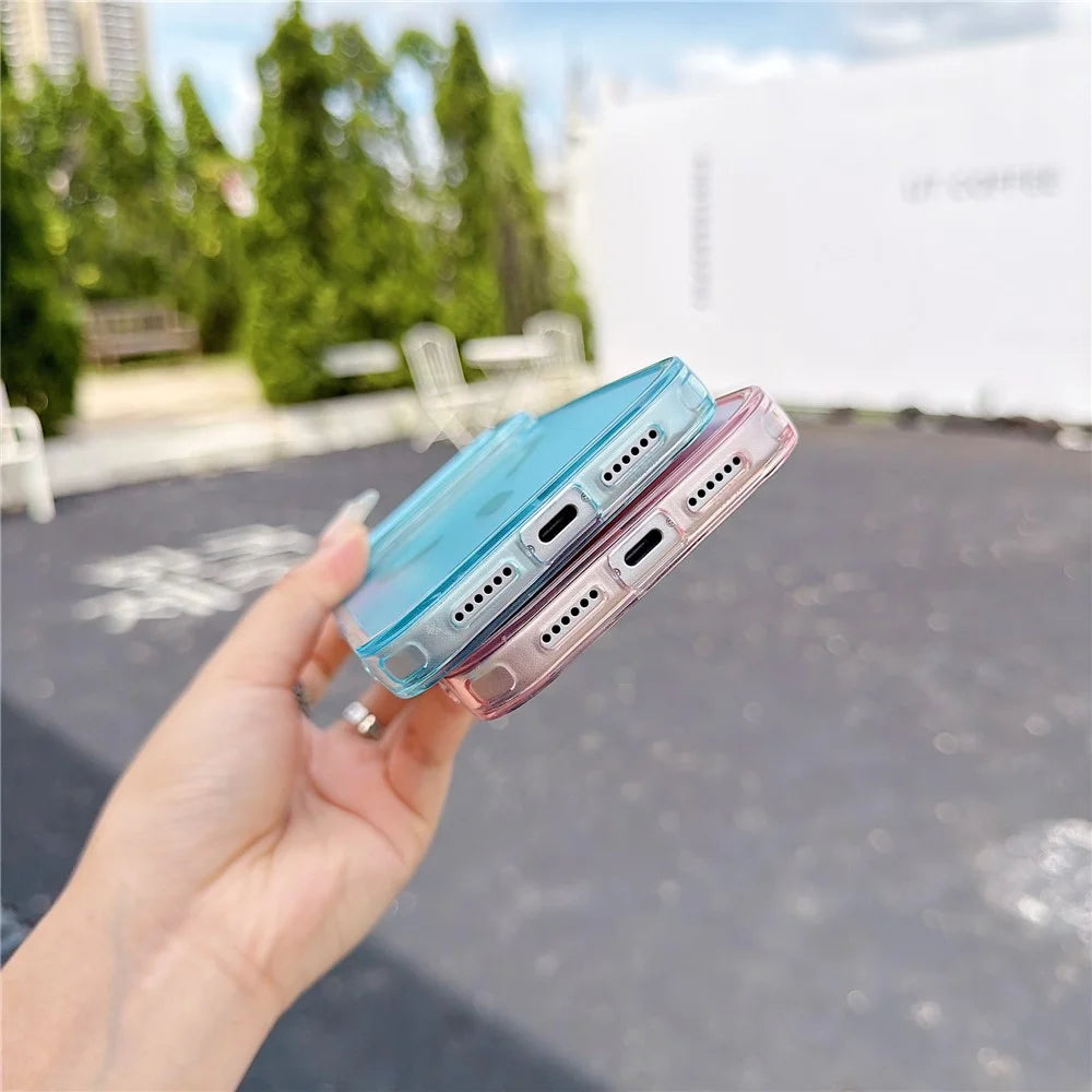 For iPhone 18 Pro / 17 Pro Magnetic Case Color Changing TPU Phone Back Cover - Black - 7