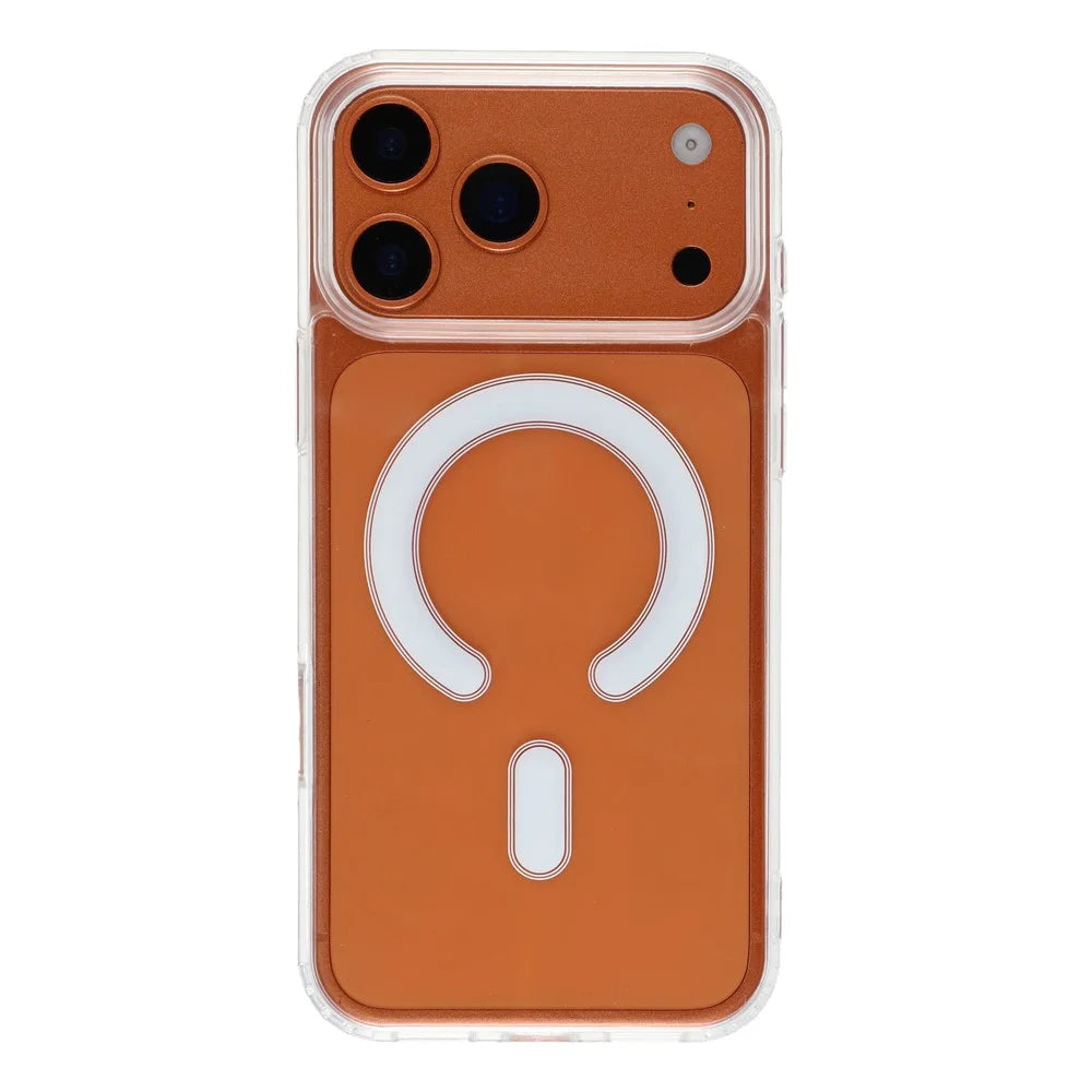 For iPhone 18 Pro Max / 17 Pro Max Magnetic Case Shockproof PC+TPU Clear Phone Cover - 1