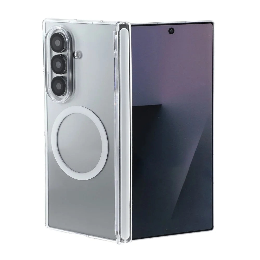 X-LEVEL for Samsung Galaxy Z Fold8 Ultra Magnetic Case Hinge Protection Crystal Clear PC Phone Cover - Transparent - 2