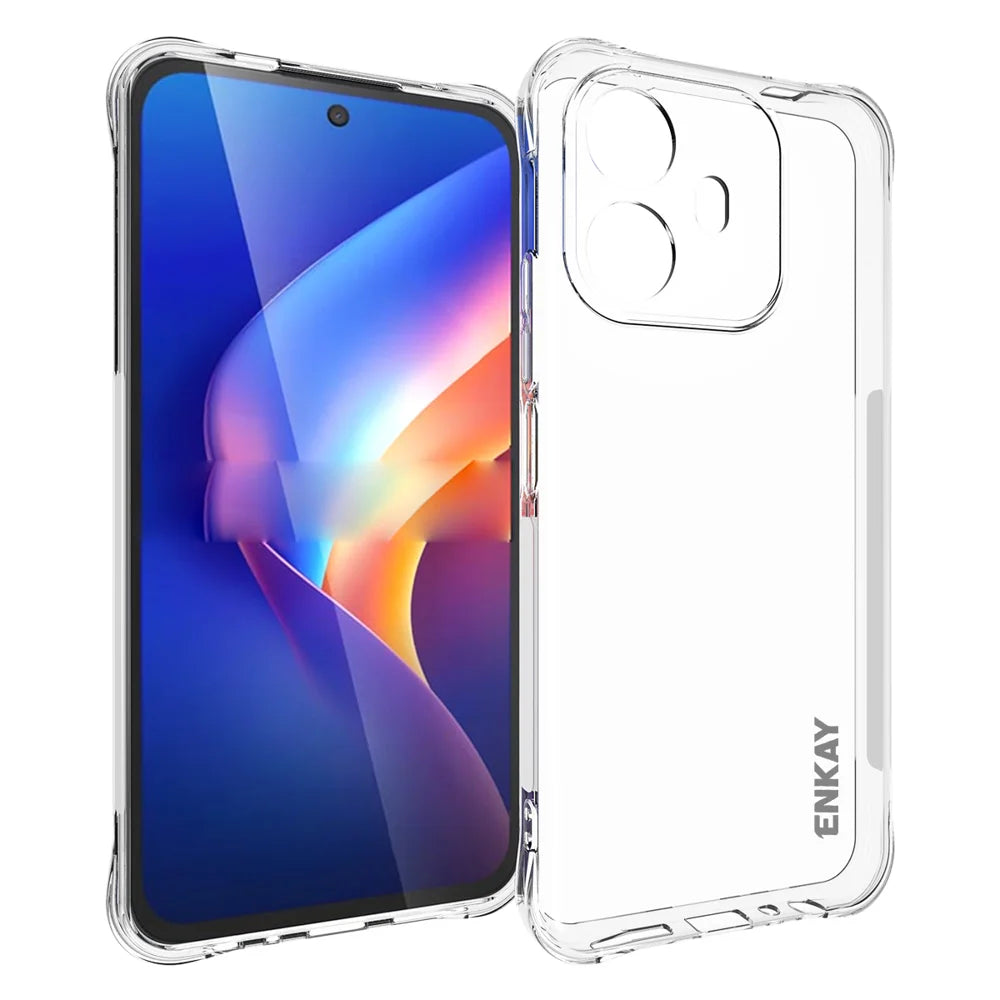 HAT PRINCE for TCL K70 Power 4G ENKAY  Clear Phone Case Shockproof Anti-slip TPU Cover - Transparent - 1