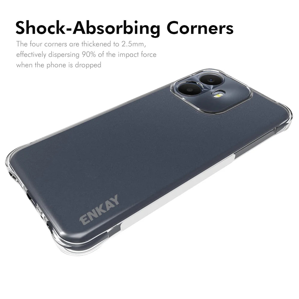 HAT PRINCE for TCL K70 Power 4G ENKAY  Clear Phone Case Shockproof Anti-slip TPU Cover - Transparent - 2