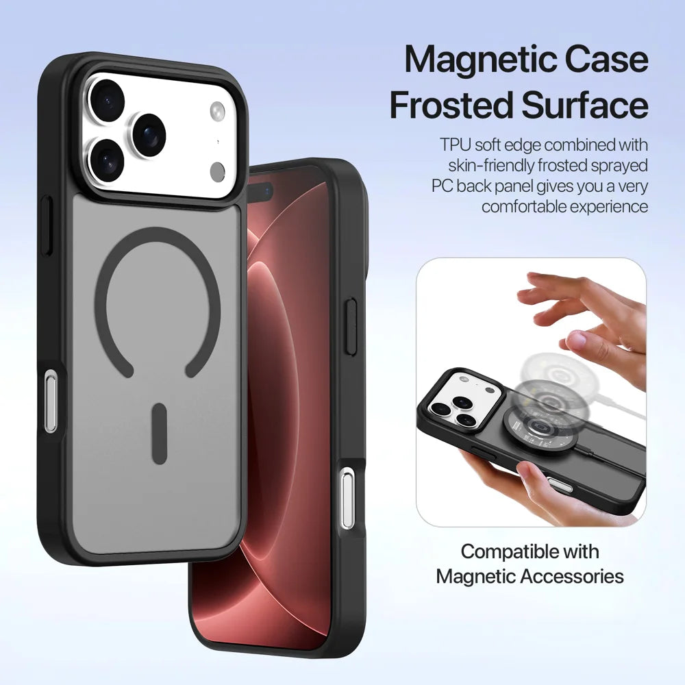 DUX DUCIS for iPhone 18 Pro / 17 Pro Case  Lawa Series Detachable Magnetic Cowhide Leather Cover Zipper Wallet - Black - 6