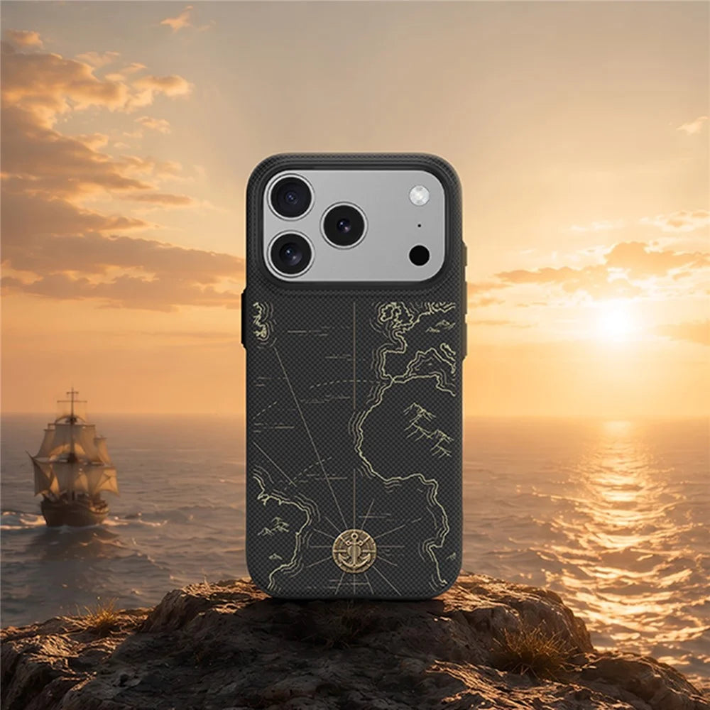 BENKS Zhen Dun X1 for iPhone 17 Pro Magnetic Case Aramid Fiber Full-Coverage Phone Cover - Sea of Time - 3