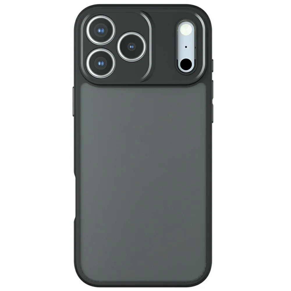 For iPhone 18 Pro Max / 17 Pro Max Case Skin-Touch TPU + PC Matte Phone Back Cover - Transparent Black - 2