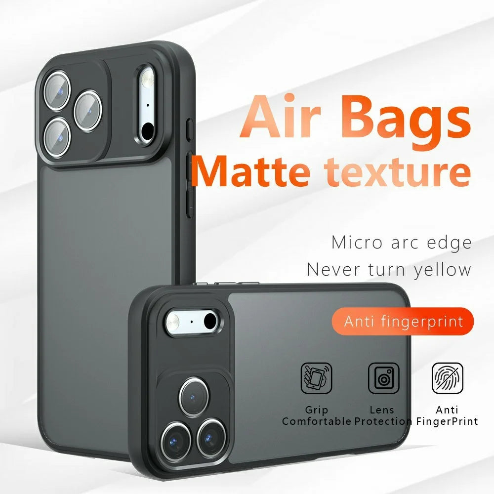For iPhone 18 Pro Max / 17 Pro Max Case Skin-Touch TPU + PC Matte Phone Back Cover - Transparent Black - 3