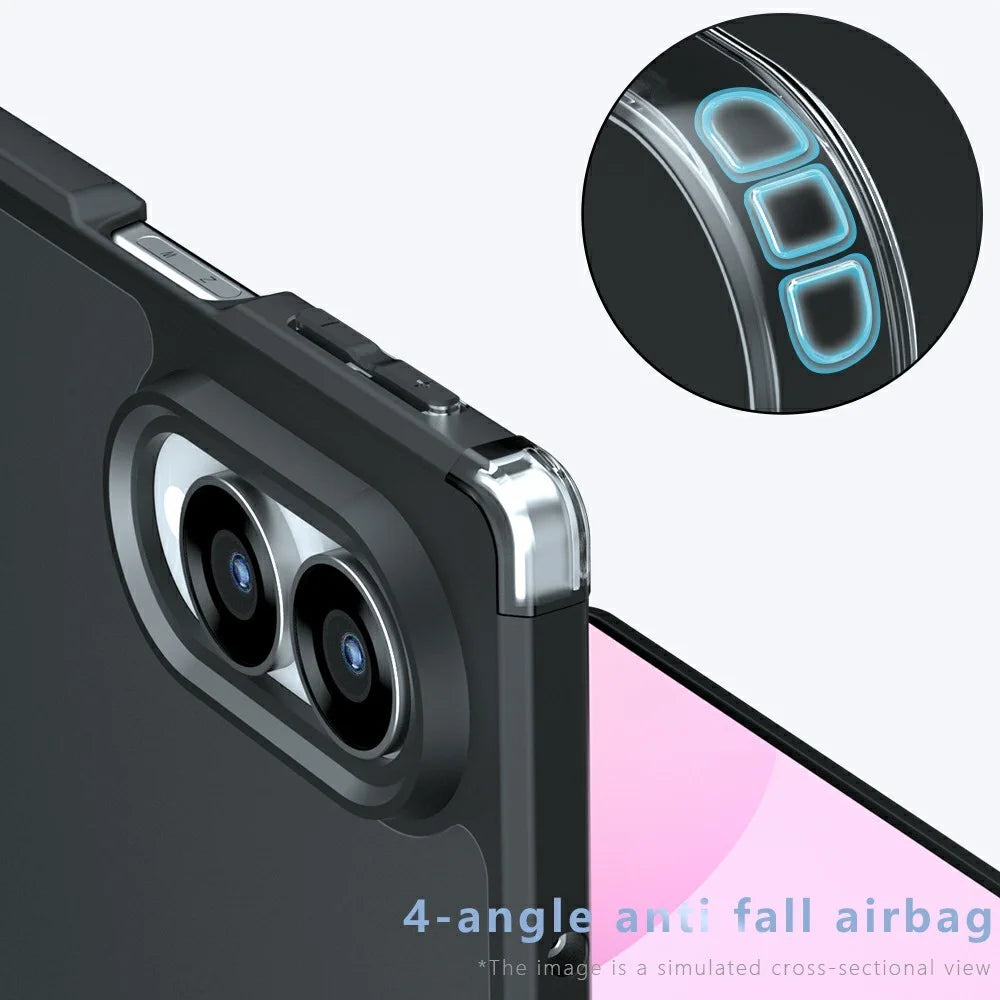 For Samsung Galaxy Z Fold8 Case Skin-Touch TPU + PC Matte Phone Back Cover - Transparent Black - 6