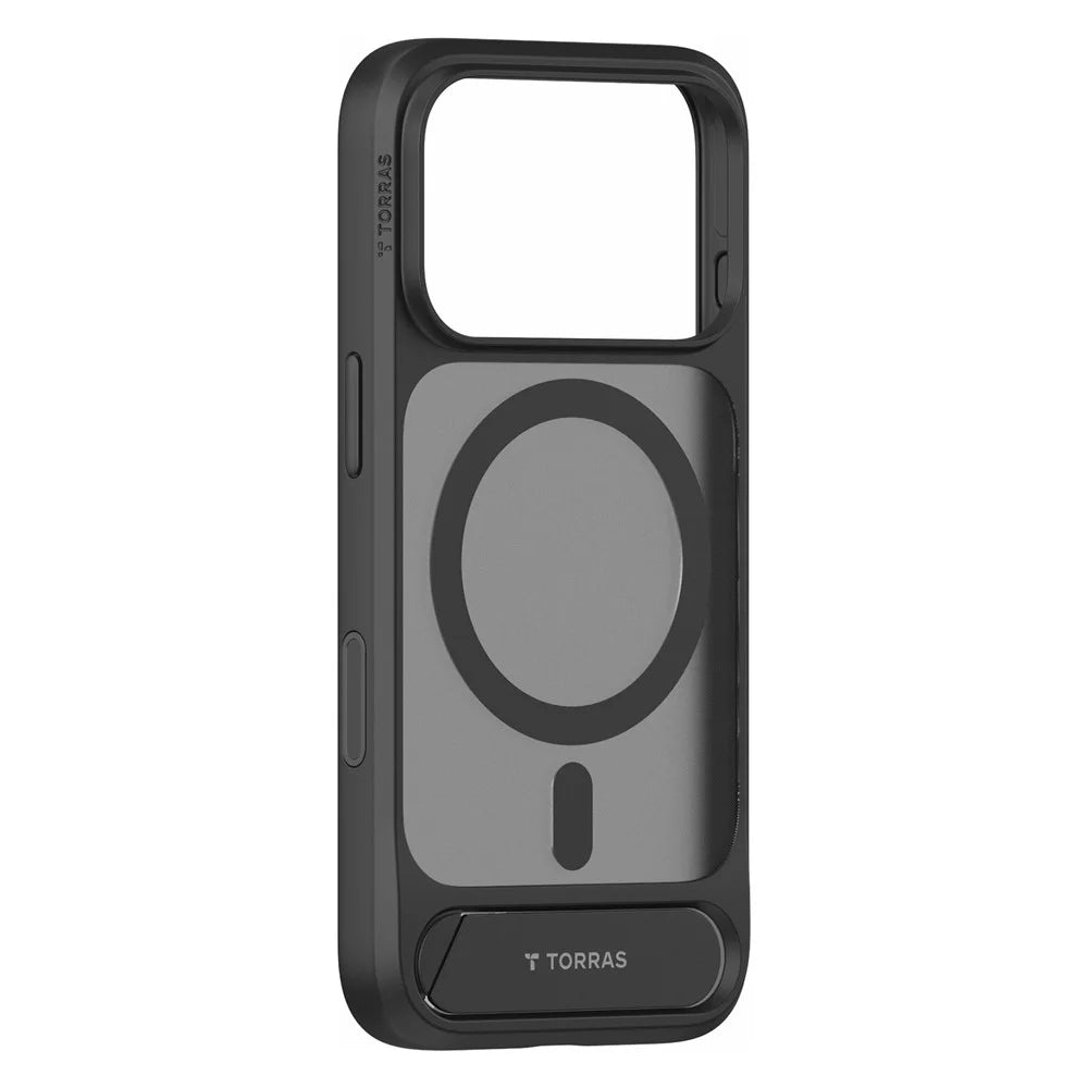 TORRAS Ostand L1 Series For iPhone 18 Pro Max / 17 Pro Max Case Kickstand TPU + PC Phone Cover Magnetic Case - Black - 1