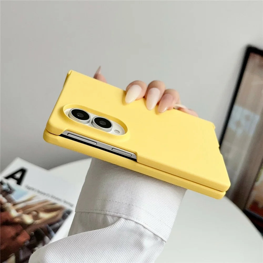 For Samsung Galaxy Z Fold8 Case Skin Feel PC Phone Cover with Hinge Protection - Orange - 4