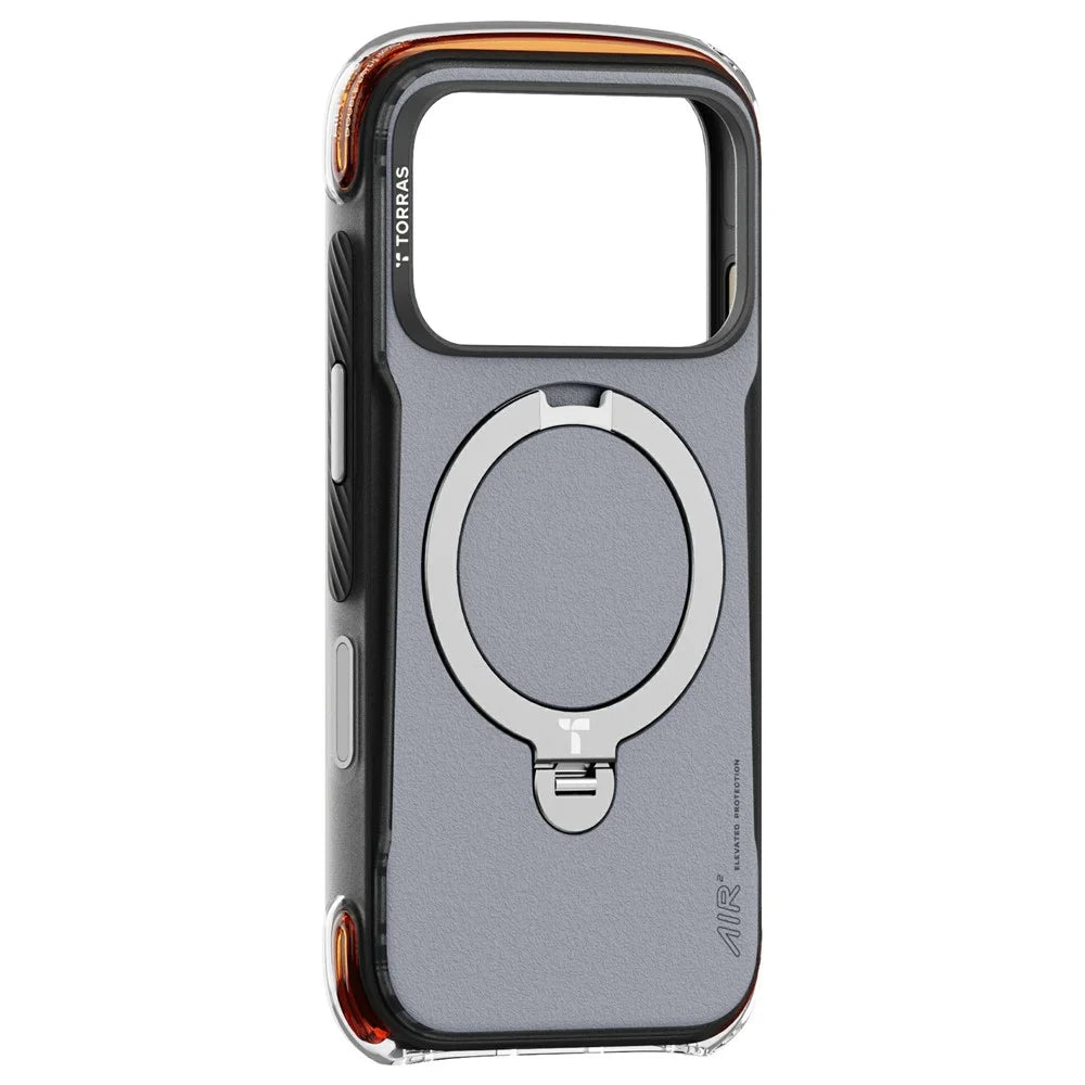 TORRAS Ostand Q3 Air Pro Series for iPhone 18 Pro Max / 17 Pro Max Magnetic Case Rotating Kickstand Shockproof PC + TPU Phone Cover - Black - 1