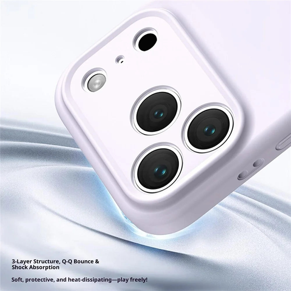 For iPhone 18 Pro / 17 Pro Case Compatible with MagSafe Precise Cutouts PC + Liquid Silicone Phone Cover - Purple - 4