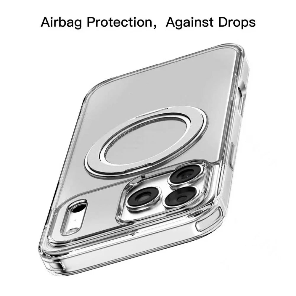 MUTURAL for iPhone 18 Pro Max / 17 Pro Max Case with Magnetic Rotatable Kickstand PC + TPU Clear Phone Cover - Transparent - 6