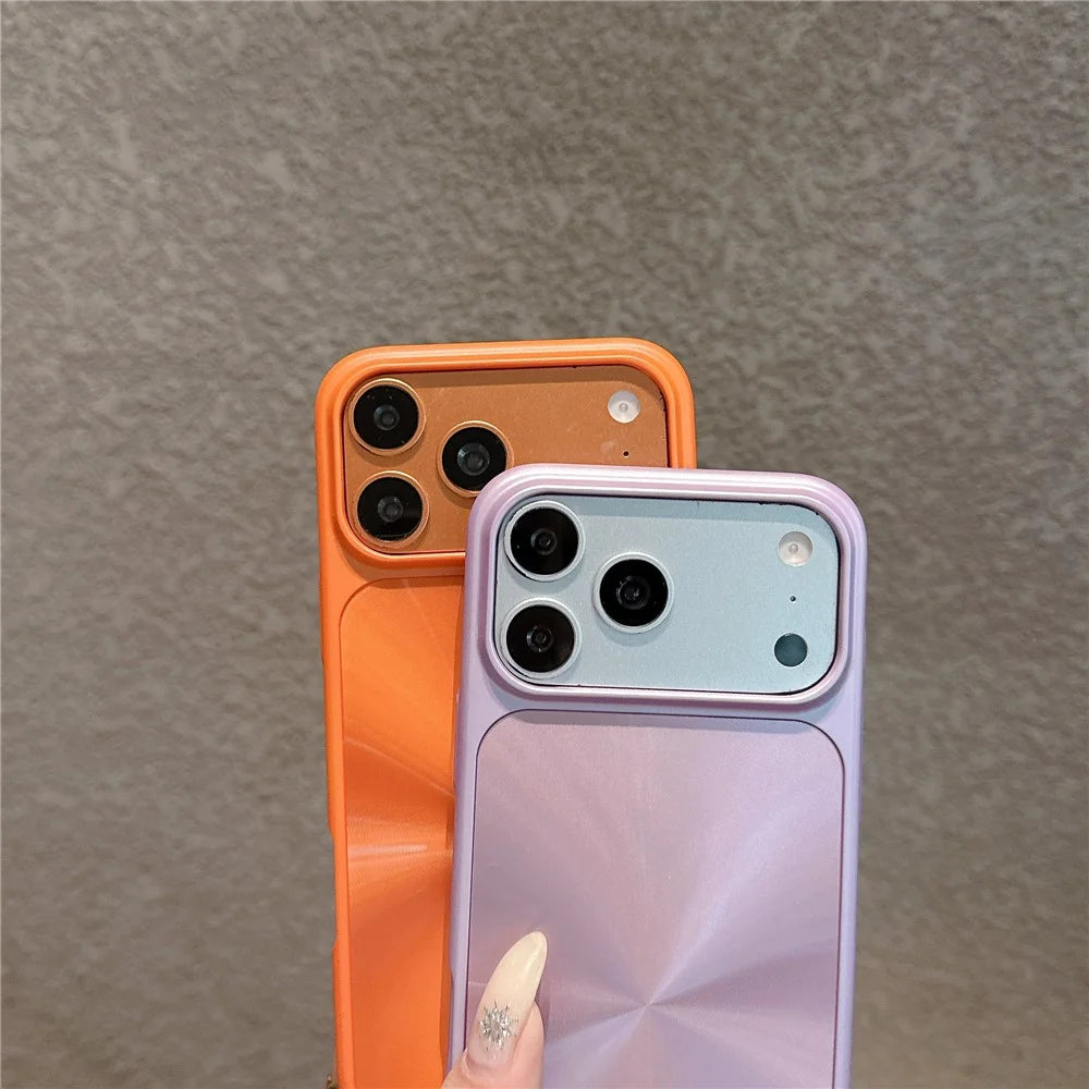 For iPhone 17 Pro Case Large Camera Cutout Aurora CD Pattern PC + TPU Phone Cover - Black - 3
