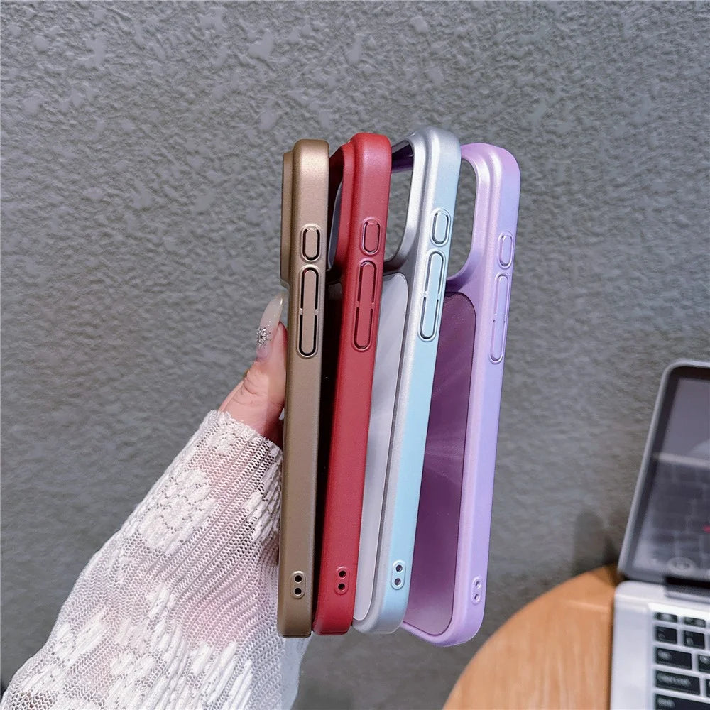 For iPhone 17 Pro Case Large Camera Cutout Aurora CD Pattern PC + TPU Phone Cover - Black - 6