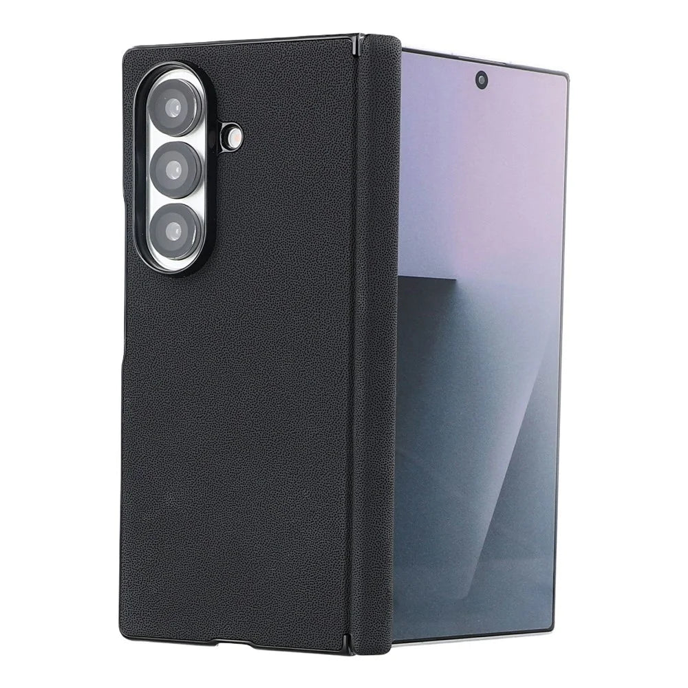 For Samsung Galaxy Z Fold8 Ultra Case Hinge Protection PU Leather + PC Scratch Resistant Phone Cover - Black - 2