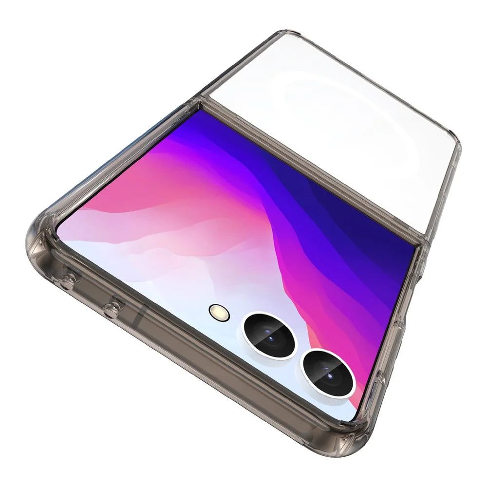 For Samsung Galaxy Z Flip8 Case TPU + Acrylic Phone Back Cover Anti Yellowing - Black - 2