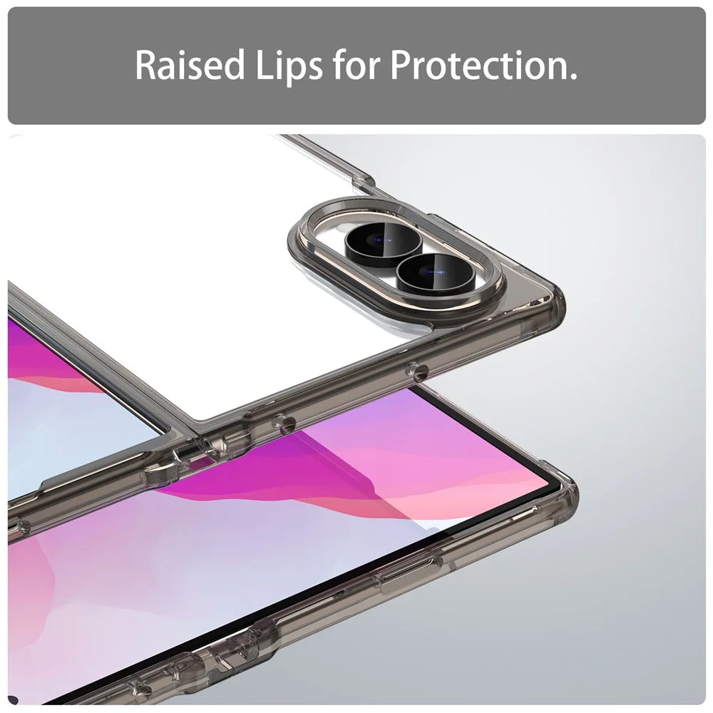 For Samsung Galaxy Z Fold8 Case TPU + Acrylic Phone Back Cover Anti Yellowing - Black - 6