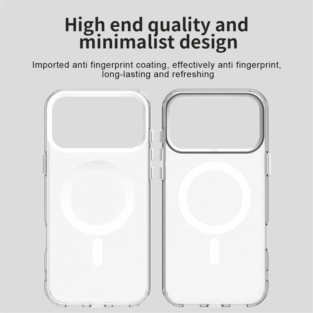 For iPhone 18 Pro / 17 Pro Magnetic Case Anti Drop Hybrid Phone Back Cover - White - 3