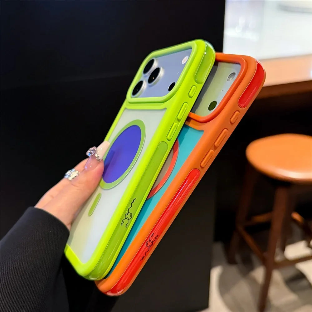 For iPhone 18 Pro Max / 17 Pro Max Magnetic Case Contrast Design 2 in 1 PC + TPU Matte Phone Cover - Pink - 3