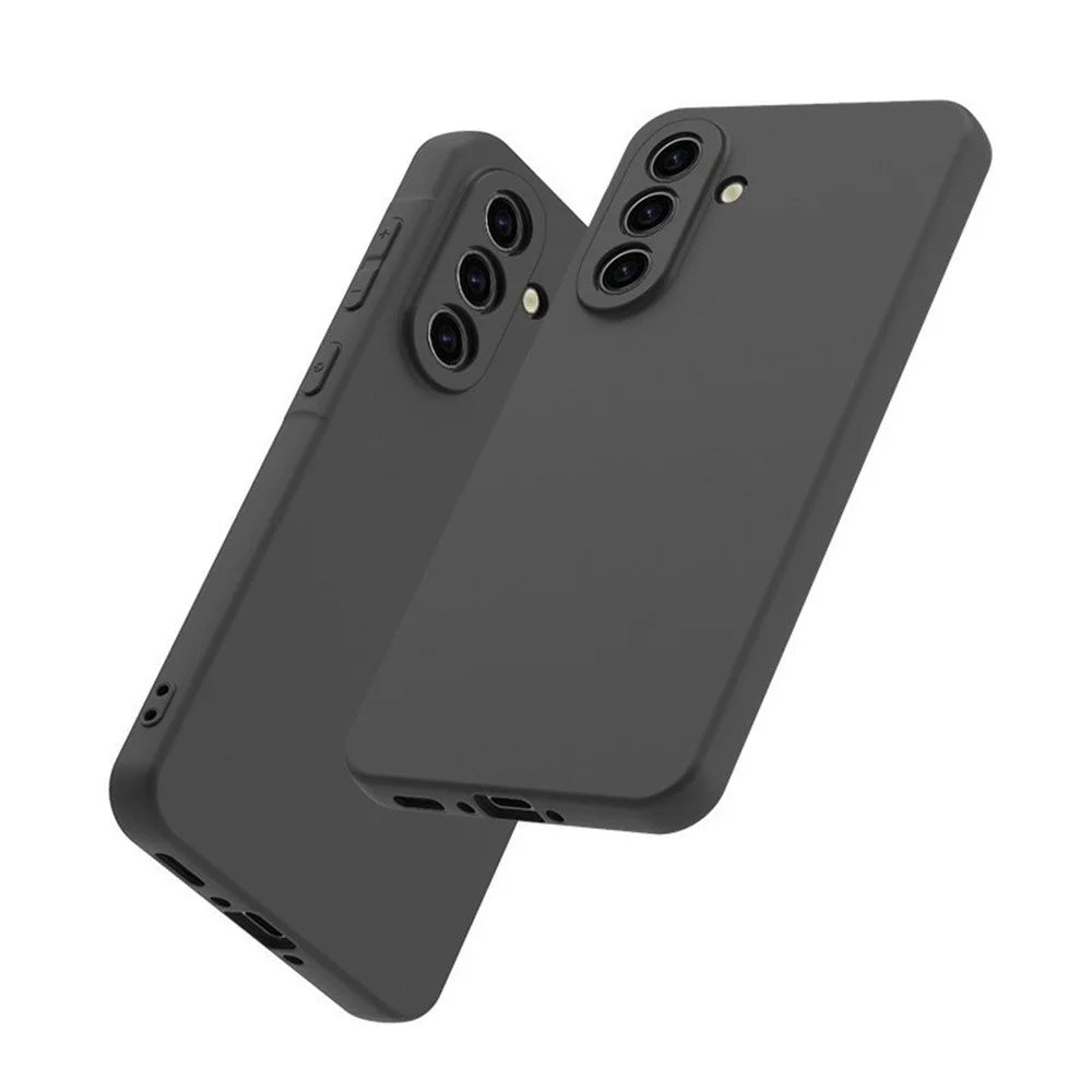 For Samsung Galaxy A18 4G / A18 5G Case Slim TPU Scratch Resistant Matte Phone Cover - Black - 2