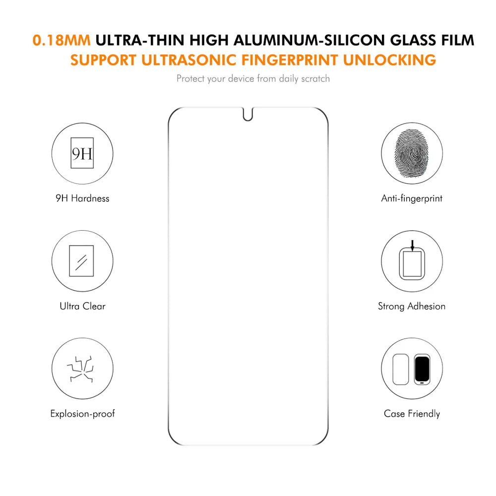 HAT PRINCE for Samsung Galaxy S24+ / Galaxy S25+ ENKAY  Magnetic Case Clear TPU Phone Cover with High Aluminium-silicon Glass Screen Protector (Fingerprint Unlock) - Black - 5