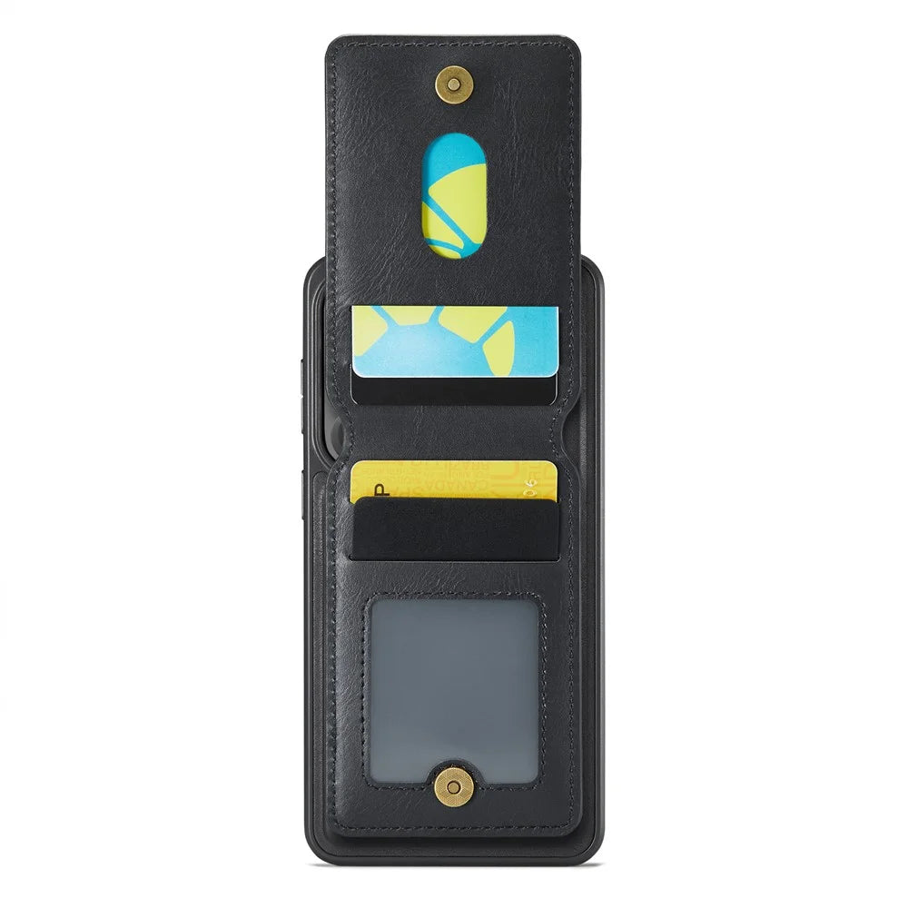 MAGKING K1 Series For Samsung Galaxy S26 FE Magnetic Case PC + TPU + PU Phone Cover with Card Holder - Black - 2