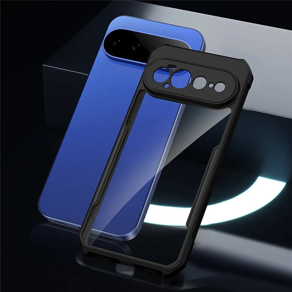 XUNDD For Google Pixel 11 Pro XL Case Dropproof TPU + Acrylic Clear Back Phone Cover - Black - 4