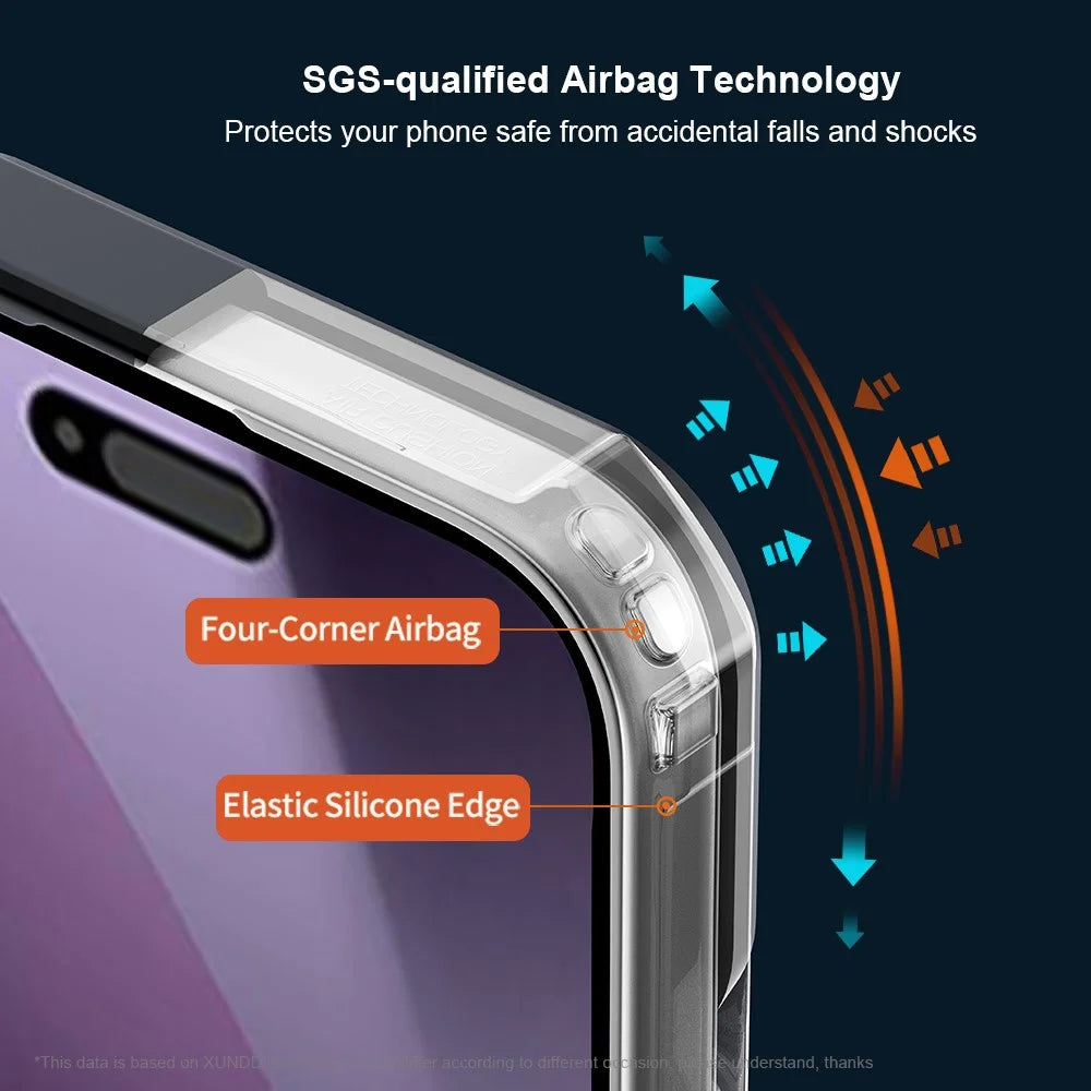 XUNDD For iPhone 18 Pro Max  /  17 Pro Max Case Dropproof TPU + Acrylic Clear Back Phone Cover - Black - 4
