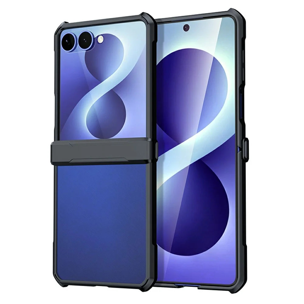 XUNDD For Samsung Galaxy Z Flip8 Case Dropproof TPU + Acrylic Clear Back Phone Cover - Black - 2