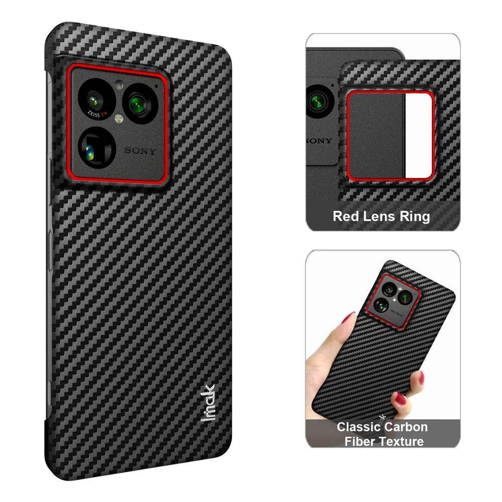 IMAK for Sony Xperia 1 VIII Ruiyi Series Case Carbon Fiber Texture Leather + PC Protective Cover - As Shown - 2