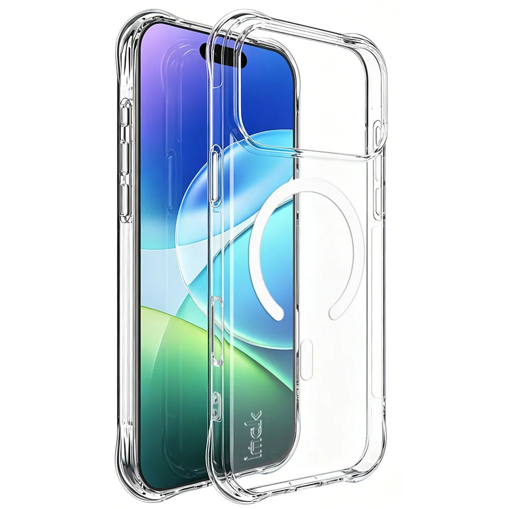IMAK for iPhone 18 Pro Max Magnetic Case Airbag Shockproof Protection TPU Phone Cover - Transparent - Transparent - 2