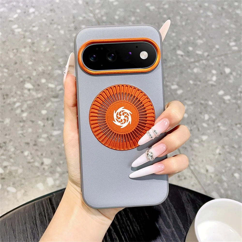 For Google Pixel 11 Pro XL Magnetic Case Graphene Heat Dissipation TPU Shockproof Phone Cover - Grey - 1