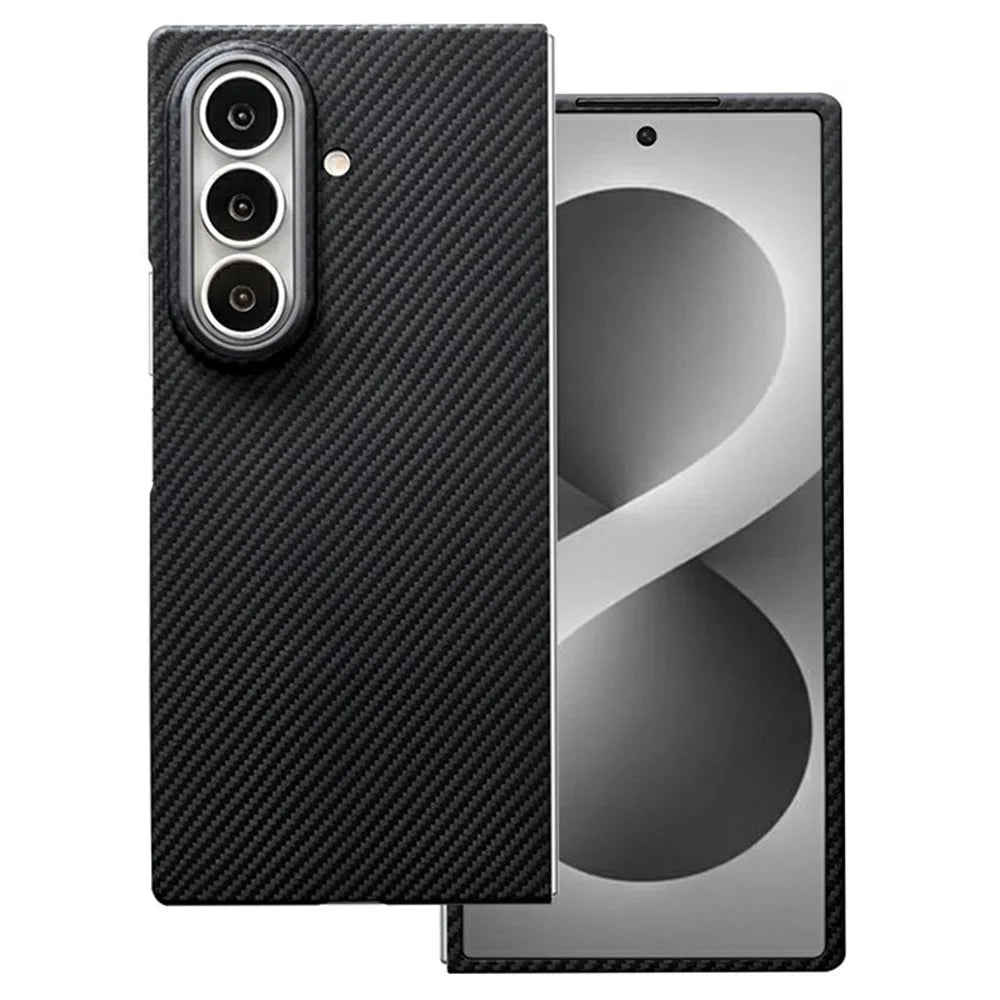 For Samsung Galaxy Z Fold8 Ultra Magnetic Case Aramid Fiber 600D Fine Texture Phone Cover with Front Frame - 1