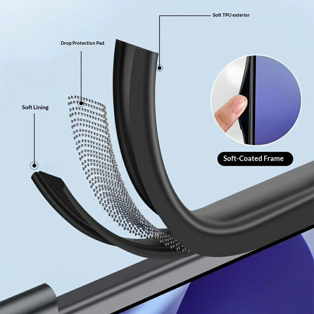 For Samsung Galaxy Z Fold8 Ultra Magnetic Case with Anti-spy Screen Protector Skin-Feel Matte PC Hinge Protection Phone Cover - Black - 5