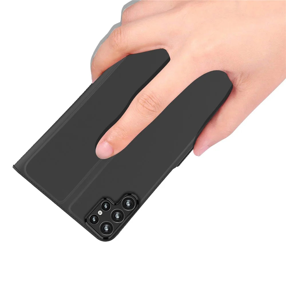For Samsung Galaxy S23 Ultra Protective Phone Case Stand Card Holder Anti-shock PU Leather + TPU  Flip Cell Phone Cover - Black - 7