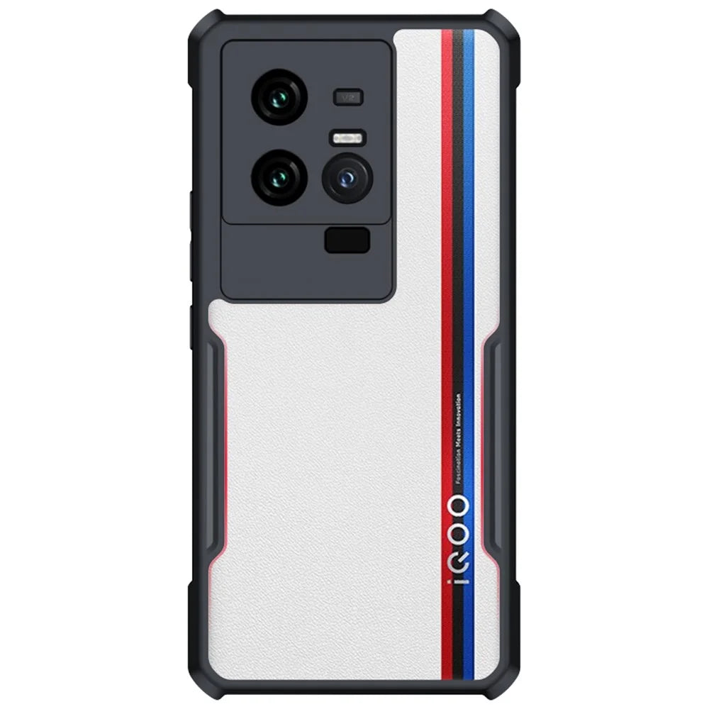 XUNDD For vivo iQOO 11 5G Precise Cutouts Acrylic + TPU Phone Case Anti-drop Protective Phone Back Cover - Black - 1