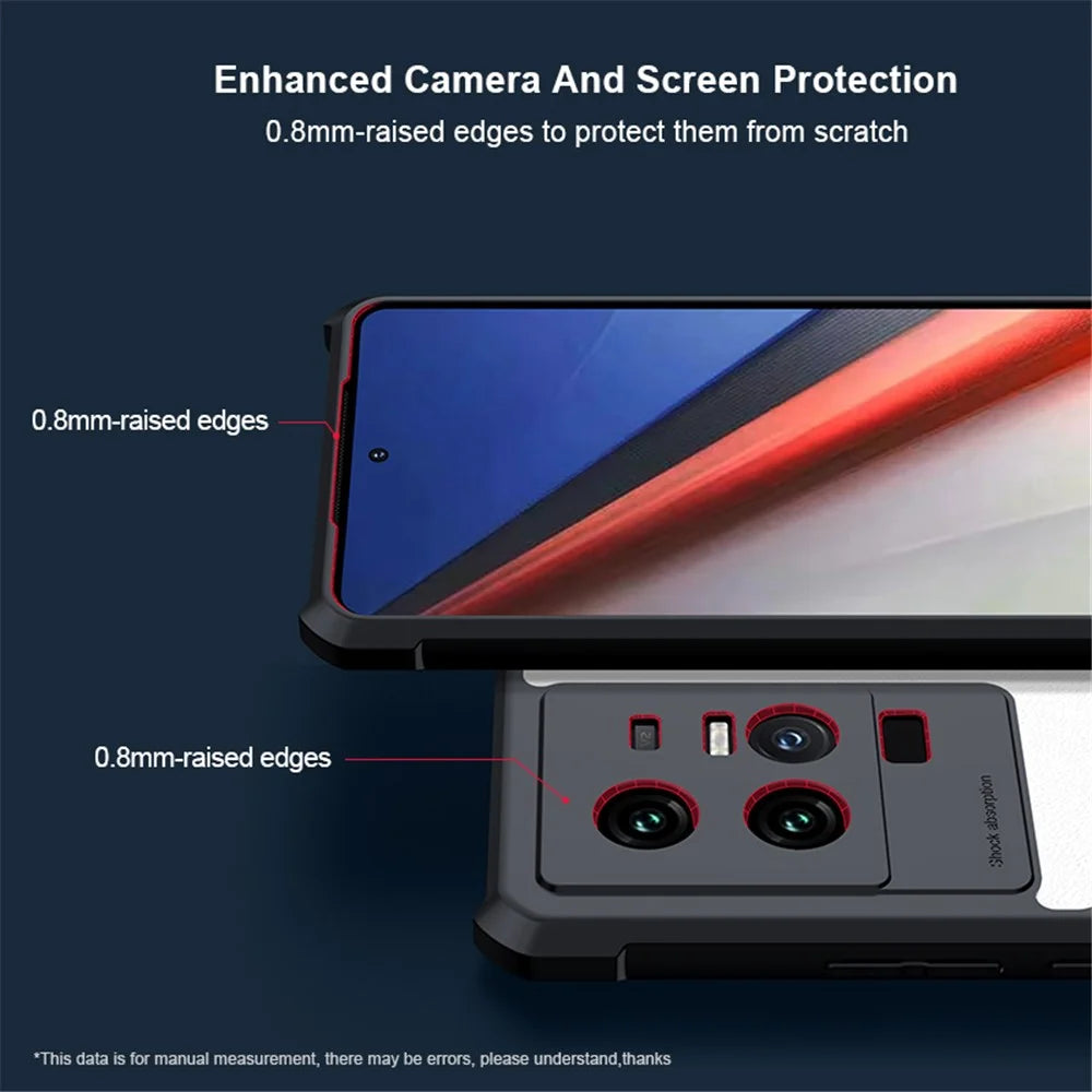 XUNDD For vivo iQOO 11 5G Precise Cutouts Acrylic + TPU Phone Case Anti-drop Protective Phone Back Cover - Black - 5