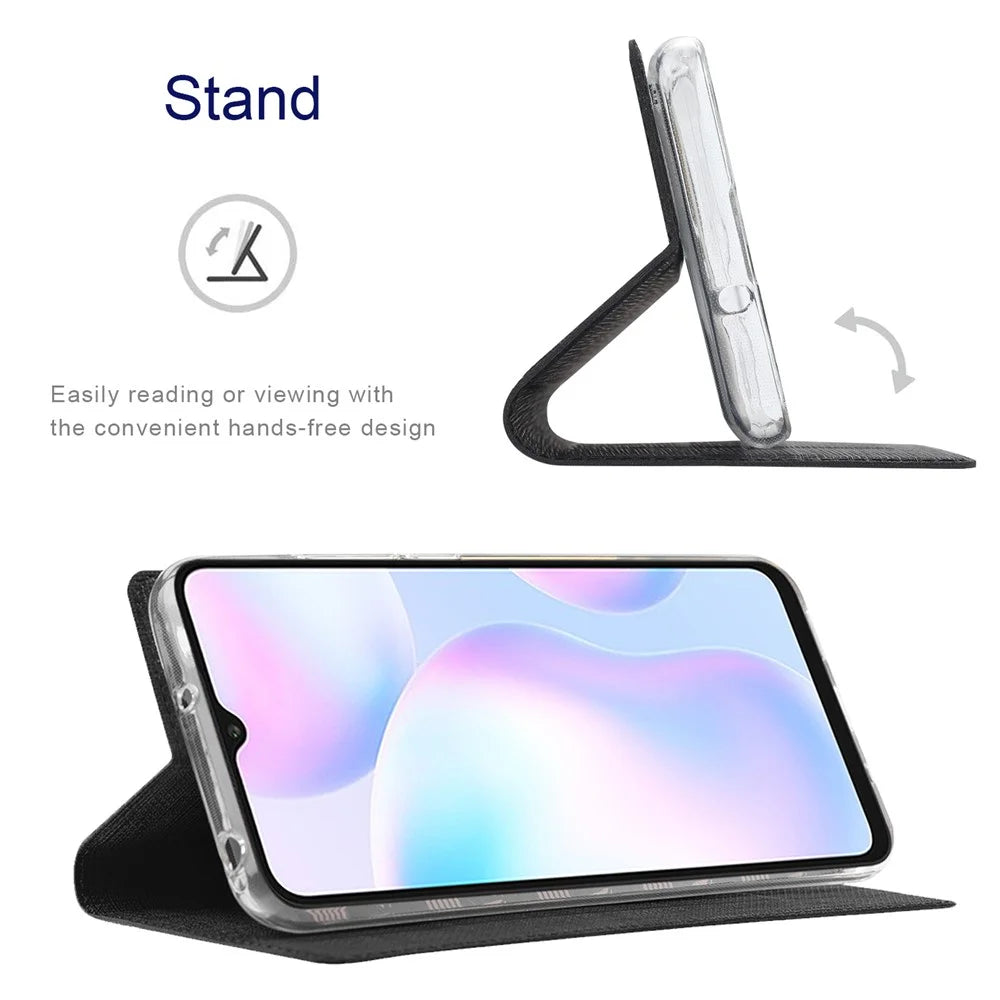 VILI DMX Series for Samsung Galaxy A14 5G / 4G PU Leather Flip Case Card Slots Stand Magnetic Auto-absorbed Protective Phone Cover - Black - 2