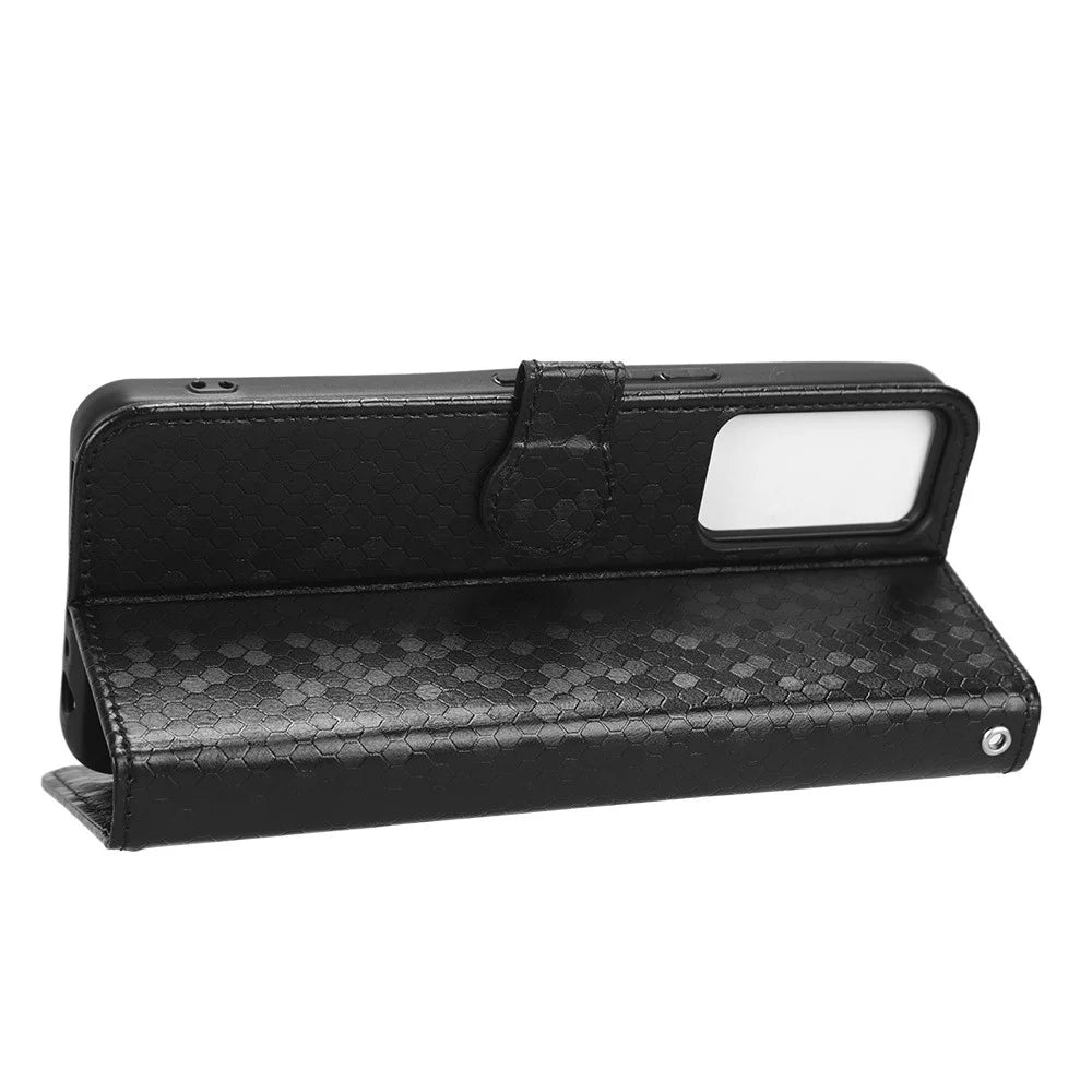 For TCL 40R 5G Dot Pattern Imprinted PU Leather Flip Wallet Cover Stand Scratch-resistant Anti-drop Phone Case with Strap - Black - 4