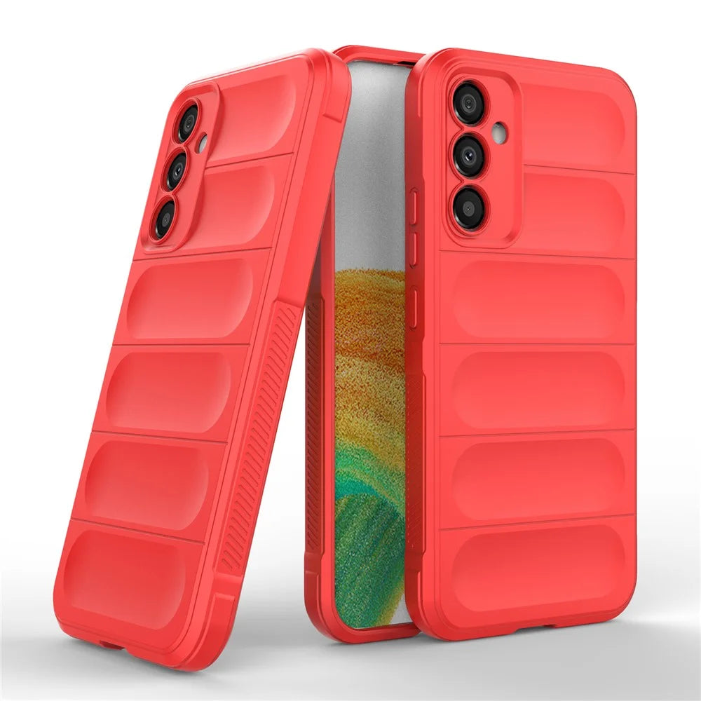 For Samsung Galaxy A34 5G Drop-proof Soft TPU Cell Phone Cover Non-Slip Rugged Back Phone Case - Red - 2