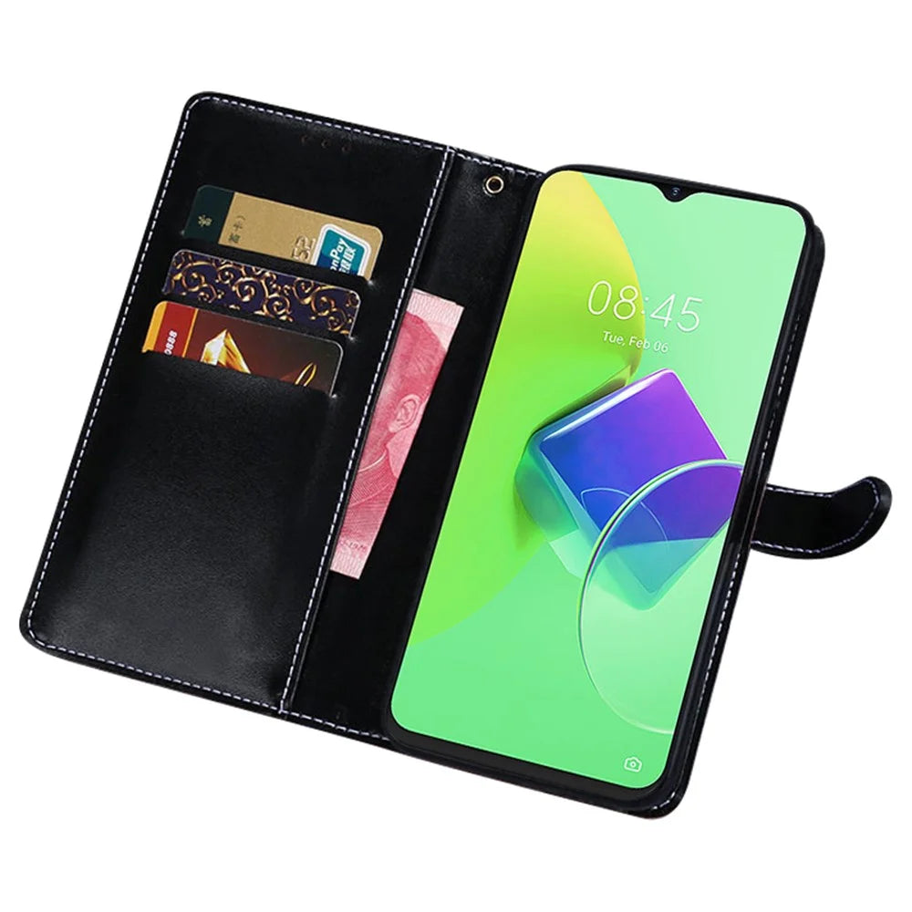 IDEWEI For TECNO Phantom X2 5G Crocodile Texture PU Leather Stand Wallet Case Magnetic Clasp Phone Cover - Black - 2