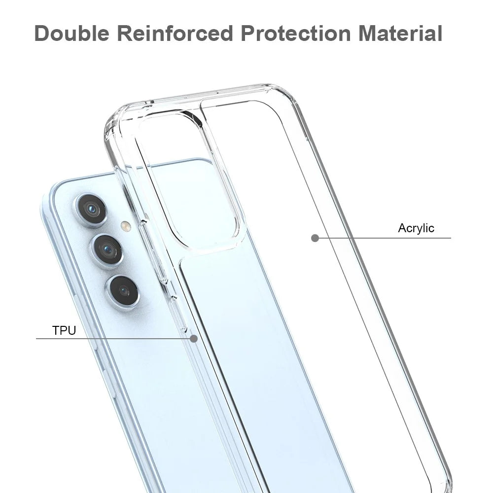 For Samsung Galaxy A54 5G Anti-Yellowing Acrylic TPU Clear Phone Back Cover Drop-Proof Mobile Phone Case - 5
