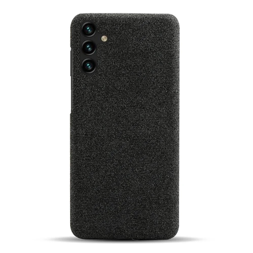 For Samsung Galaxy A54 5G Solid Color Hard PC Cloth Texture Scratch-resistant Phone Cover - Black - 3