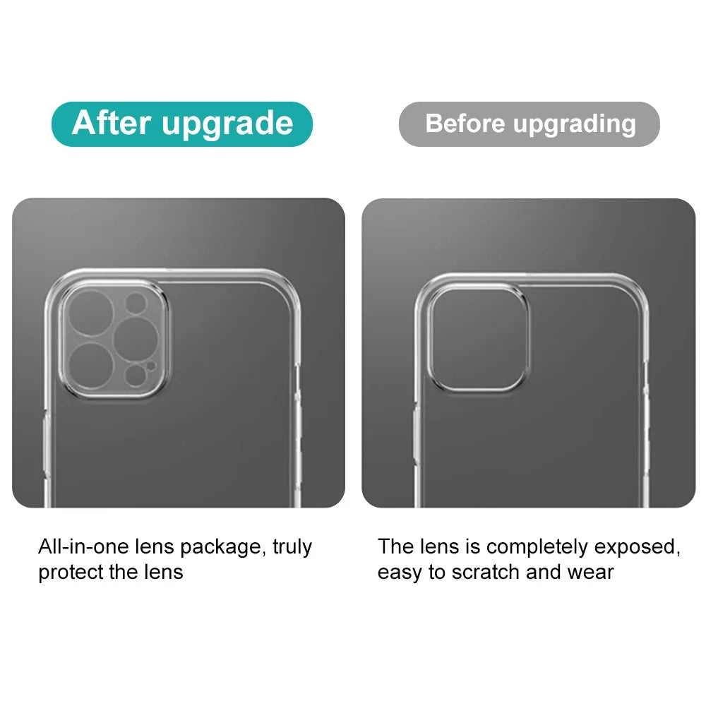NORTHJO For iPhone 12 Pro 6.1 inch 2-in-1 Shockproof TPU Phone Case + Anti-scratch Ultra Clear Tempered Glass Screen Protector - Transparent - 4