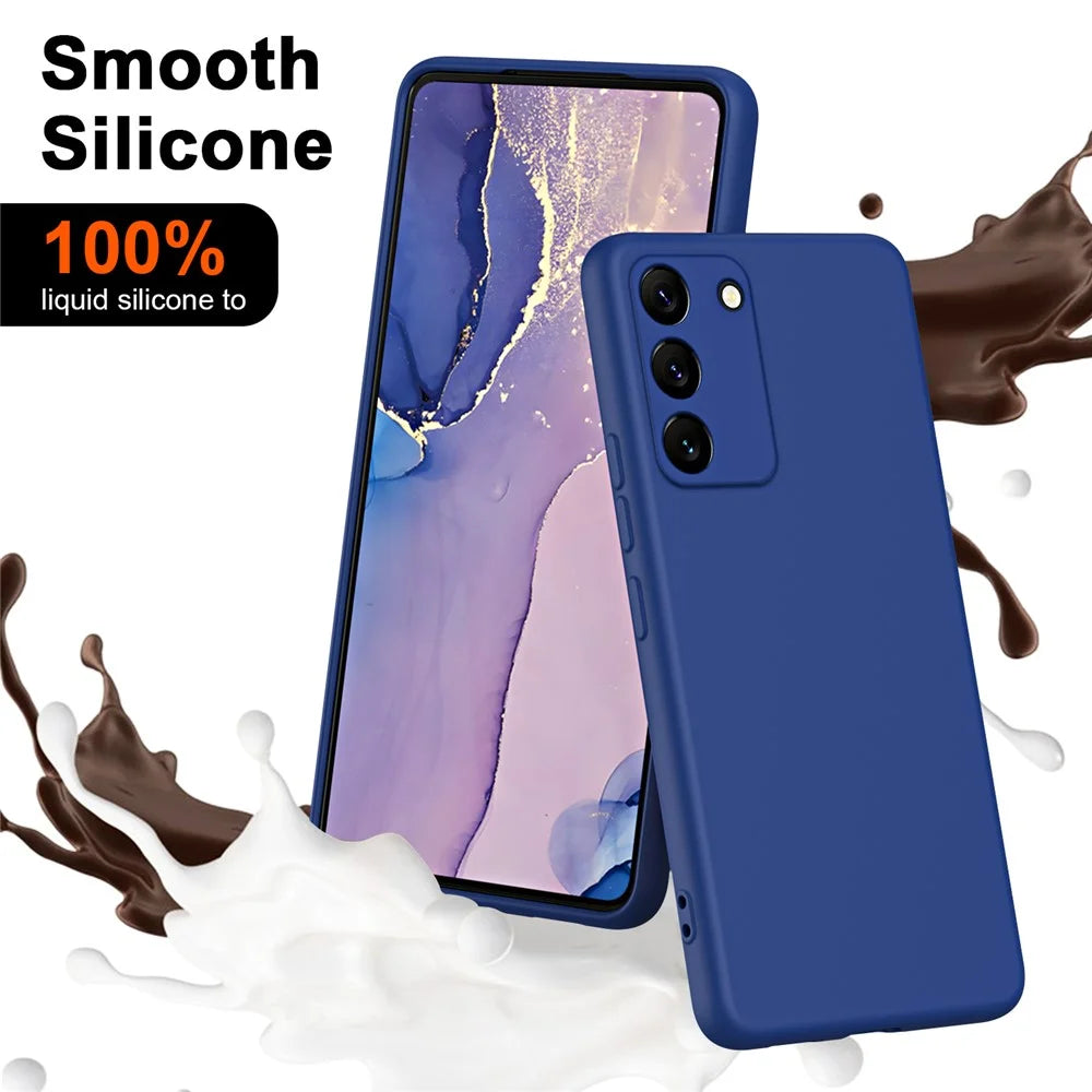 For Samsung Galaxy S23 Rubberized Soft TPU Protective Phone Cover Fiber Lining 2.2mm Thickness Anti-drop Anti-scratch Case - Black - 2